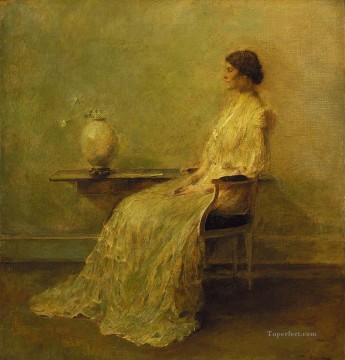 Thomas Dewing Painting - lady in white Thomas Dewing